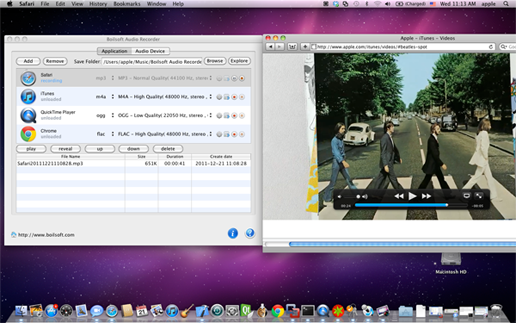 Boilsoft Audio Recorder for Mac Screenshot