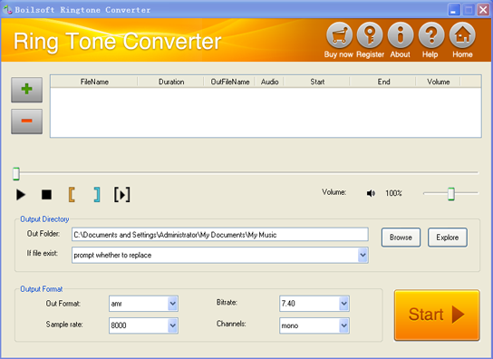 Boilsoft RingTone Converter screenshot Boilsoft RingTone Converter screenshot