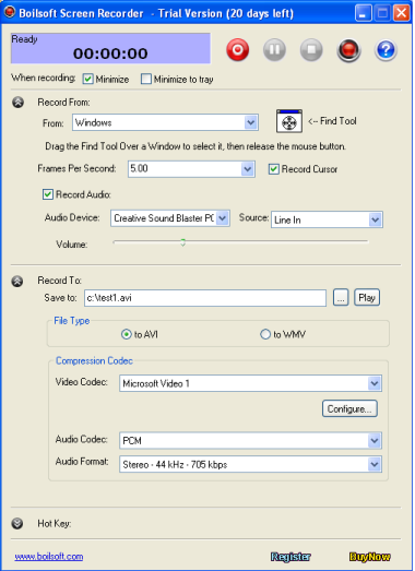 Boilsoft Screen Recorder software