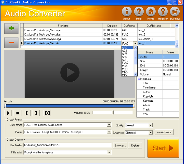 convert ofr to aac