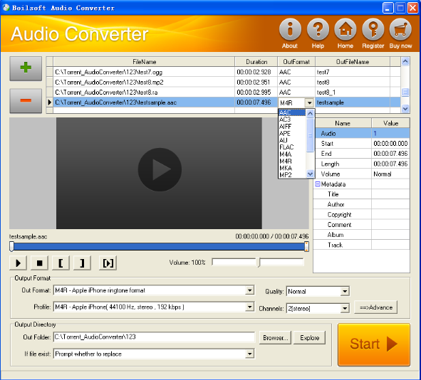 convert aac to mp3