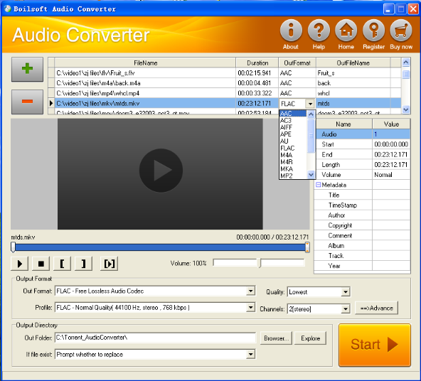 convert mkv to aac