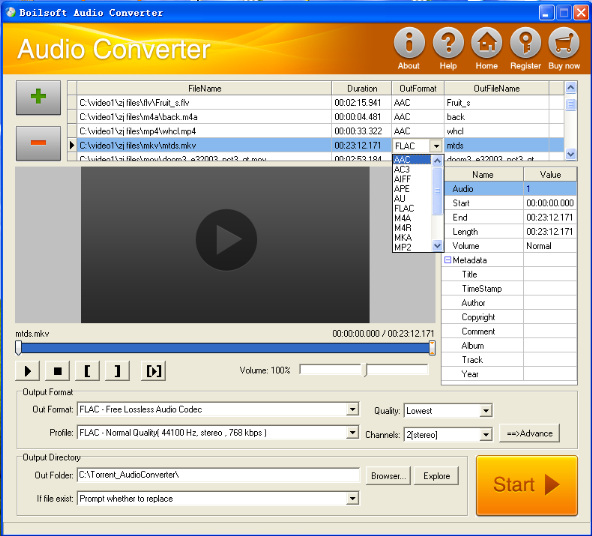 convert mkv to aiff