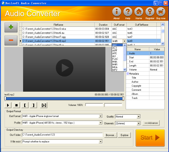convert mp2 to aac