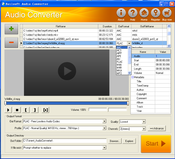 convert mpeg to mka