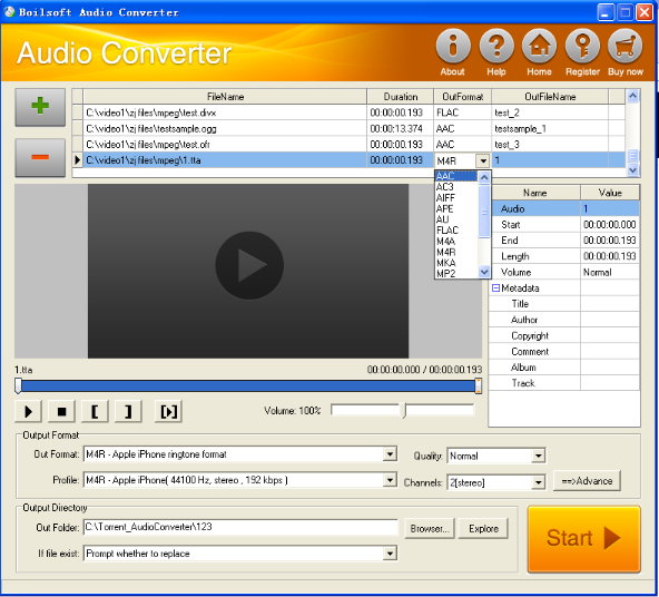 convert tta to mp2