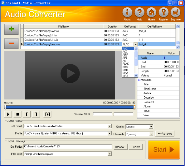 convert vro to mp3