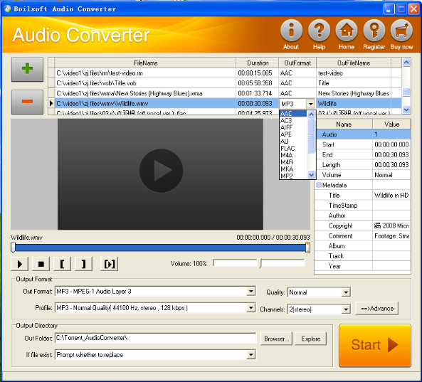 convert wmv to mp2