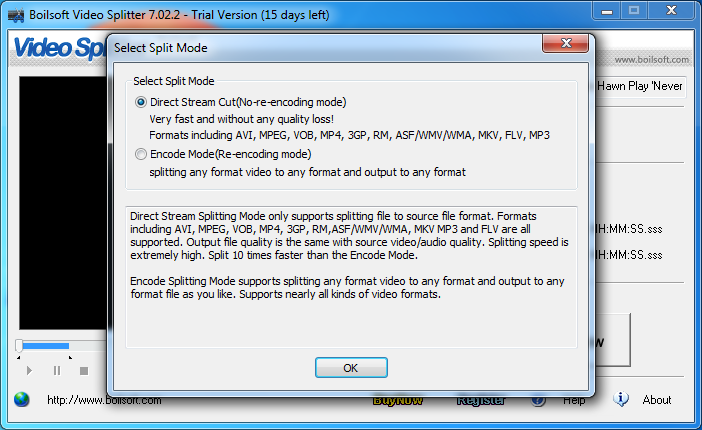 Boilsoft Video Splitter for Mac. Reencode под система. Split Stream what is. Re encode